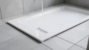 Brodzik z odpływem liniowym 90x90