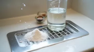 Czyszczenie odpływu liniowego sodą i octem